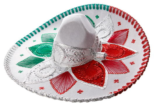SOMBRERO ESTILO FLOR TRICOLOR